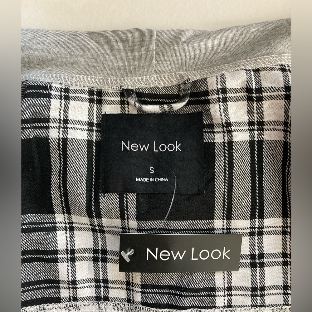 NEW LOOK | NWT Women’s Plaid Cropped Zip Up Hoodie - Picture 5 of 6